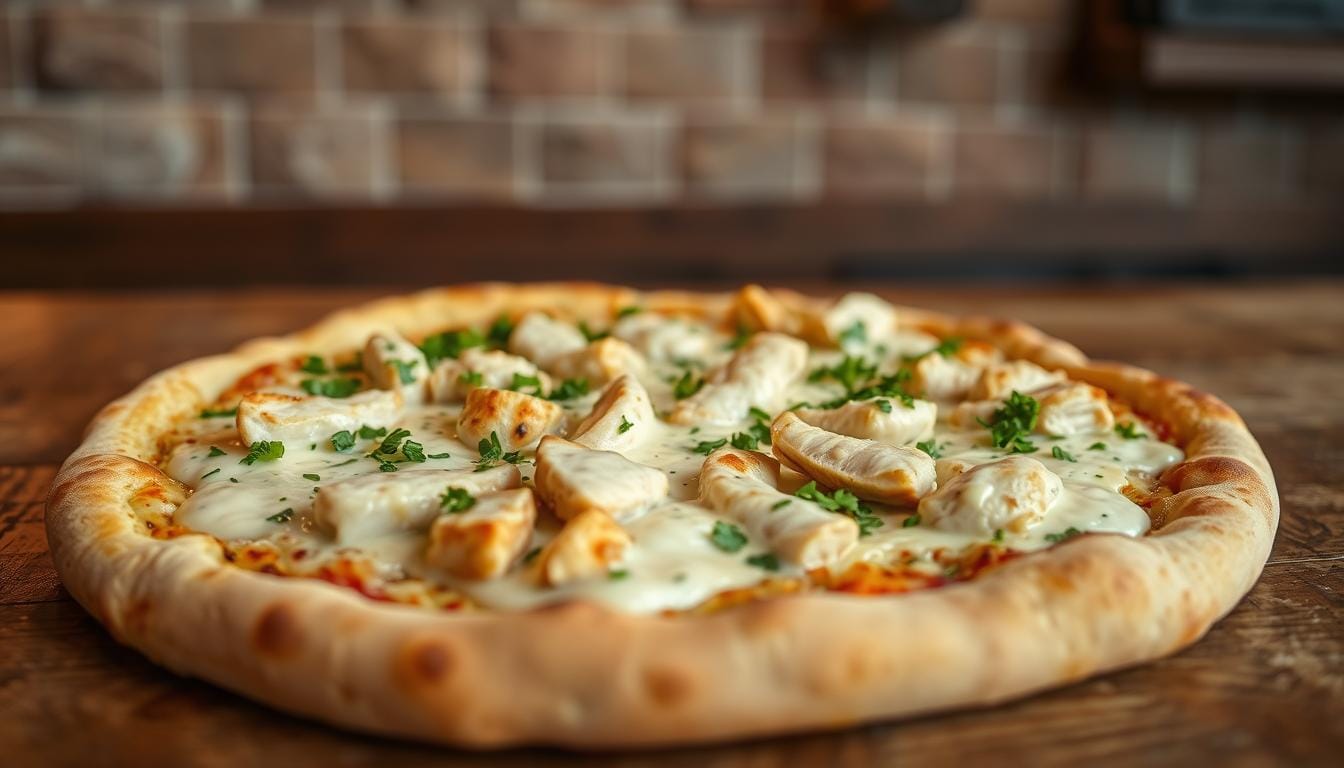 Chicken Alfredo Pizza