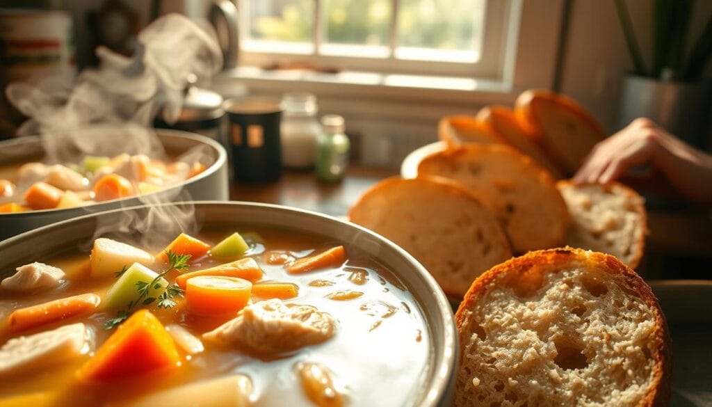 Hearty soups with canned chicken