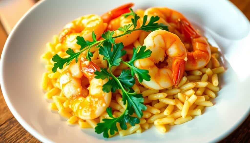 Lemony Shrimp Scampi with Orzo and Arugula 1 Lemony Shrimp Scampi with Orzo and Arugula