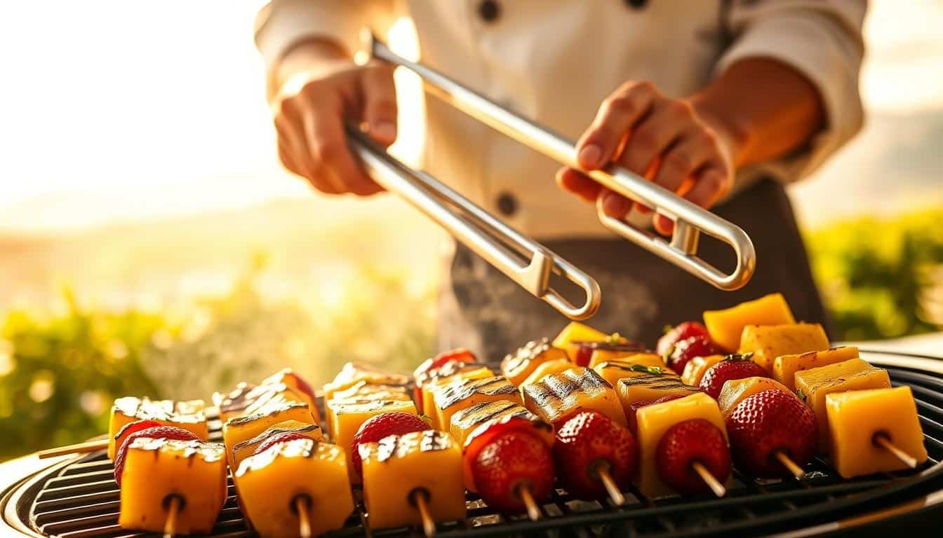 Perfect Grilling Technique for Fruit Kebab Grill