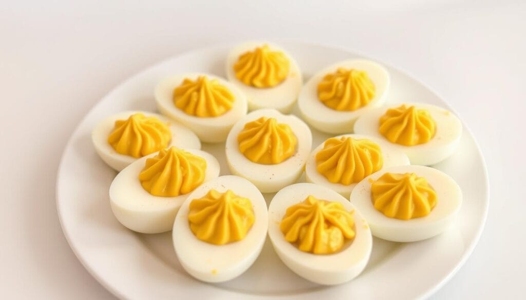 Perfectly peeled deviled eggs