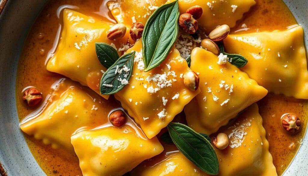 Ravioli with Sage Butter Sauce plating tips