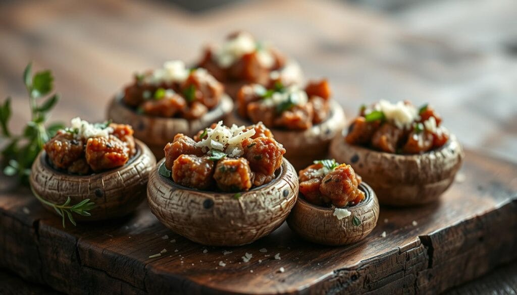 Sausage-stuffed mushrooms - best sausage recipes