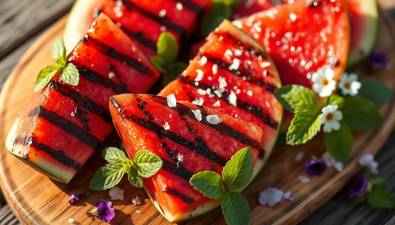 Sweet and Salty Grilled Watermelon