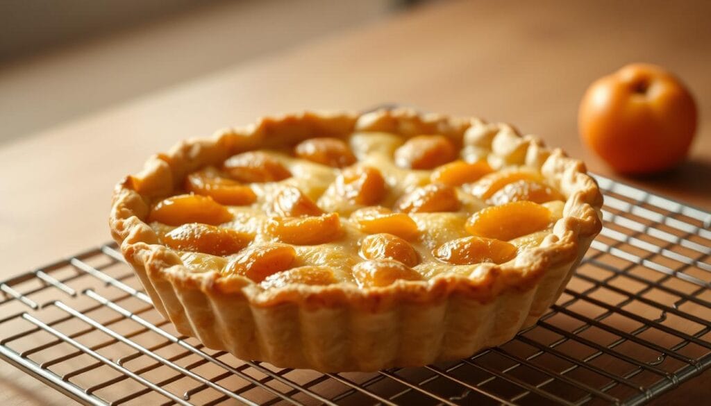 delicious apricot pie cooling on wire rack delicious apricot pie cooling on wire rack