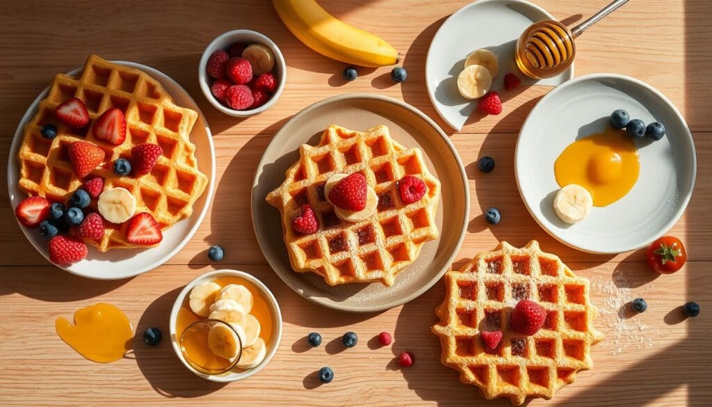 easy banana waffles serving ideas