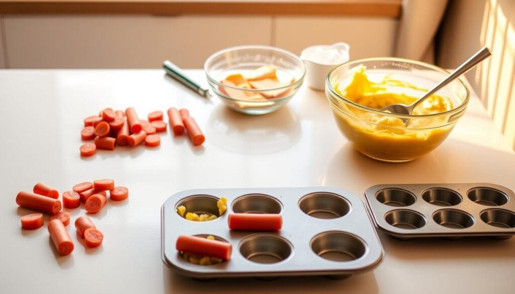 easy corn dog muffin recipe steps