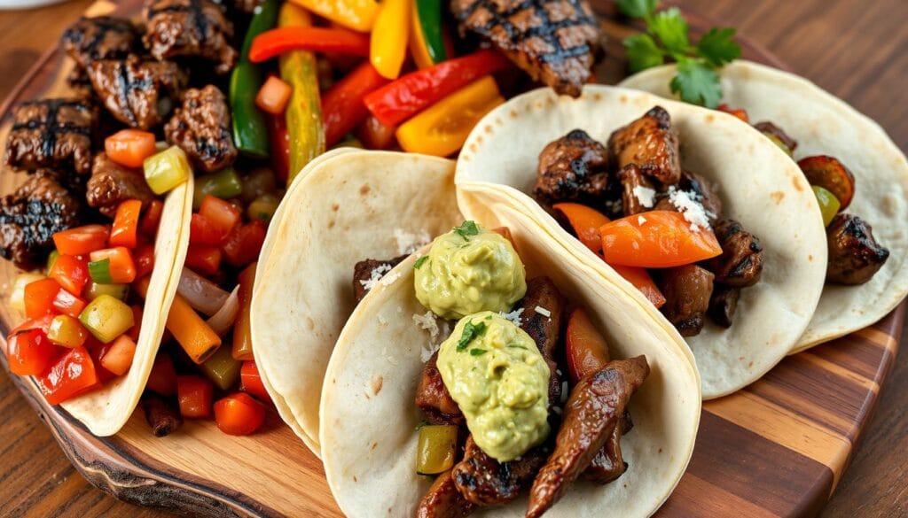 easy steak fajitas serving ideas
