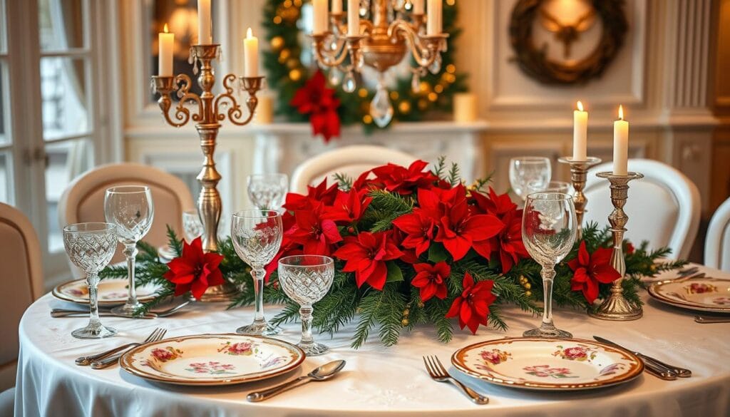 elegant christmas brunch table setting