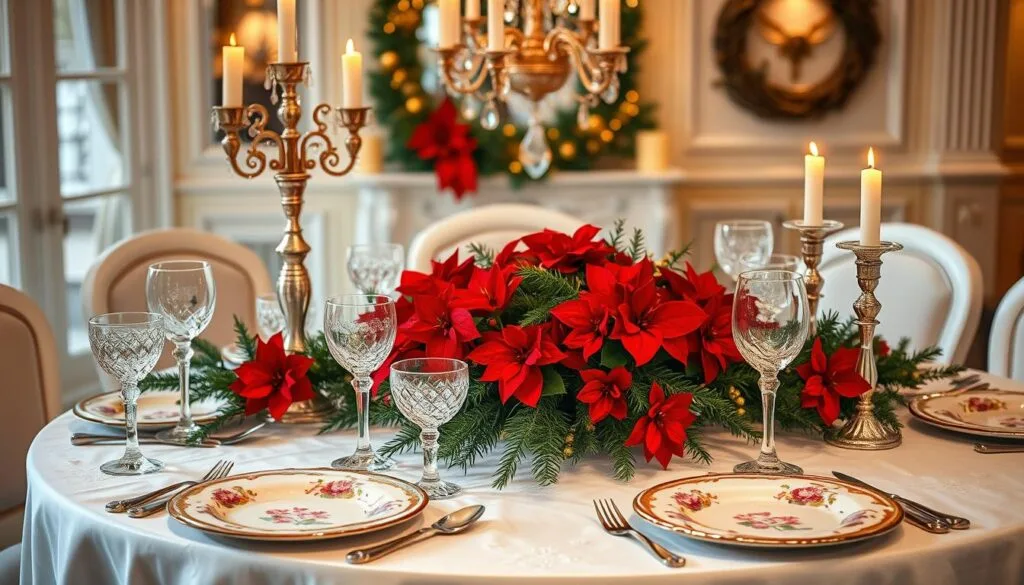 elegant christmas brunch table setting