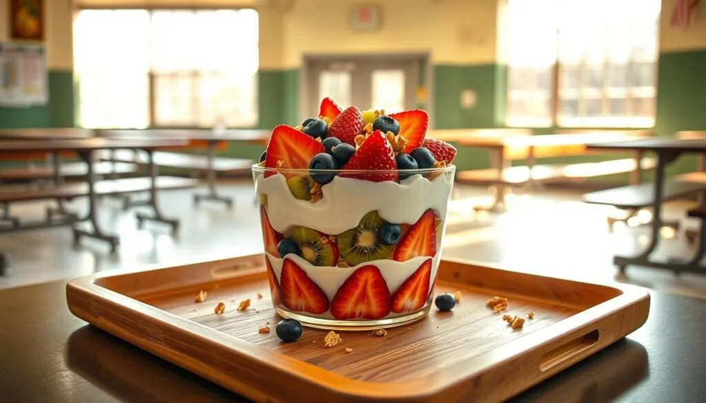 fruit and yogurt parfait tasty cafeteria dishes