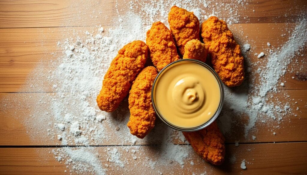 homemade dipping sauce with kid-friendly chicken fingers