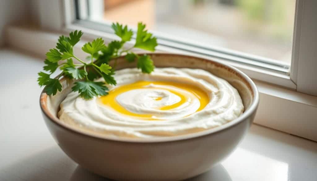 homemade yogurt hummus sauce