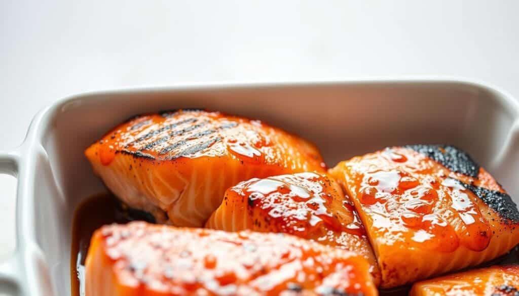 honey-soy-grilled-salmon-marinating-in-dish