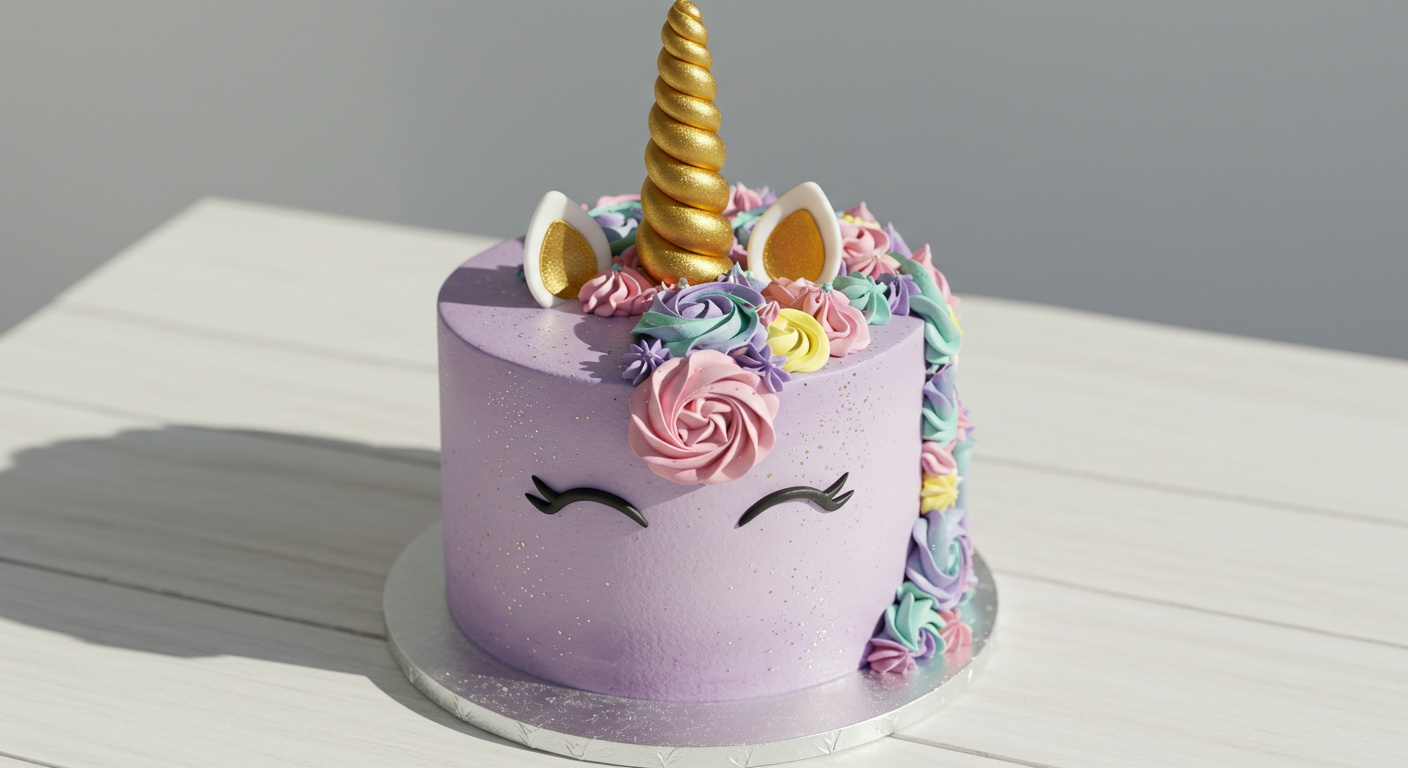 How to Make the Perfect Birthday Unicorn Cake: A Step-by-Step Guide 5 Elegant Lavender Unicorn Cake with Golden Accents