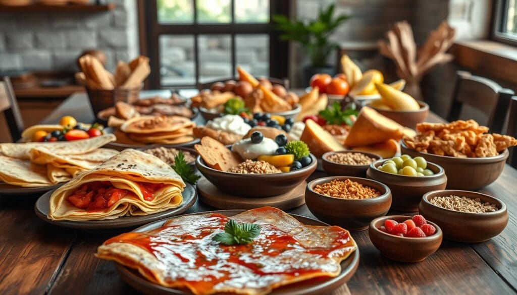 international creative brunch dishes