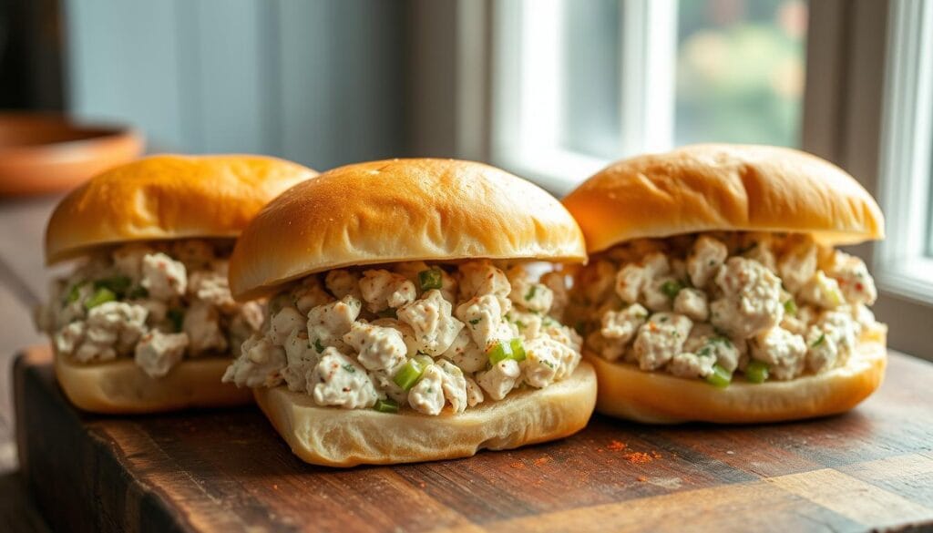 traditional chicken salad sandwiches