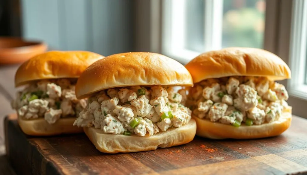 traditional chicken salad sandwiches