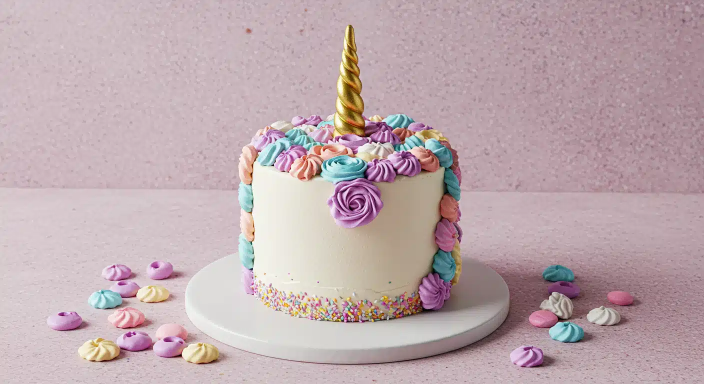Perfect Unicorn Birthday Cake Enchanting Unicorn-Themed Cake with Pastel Decorations