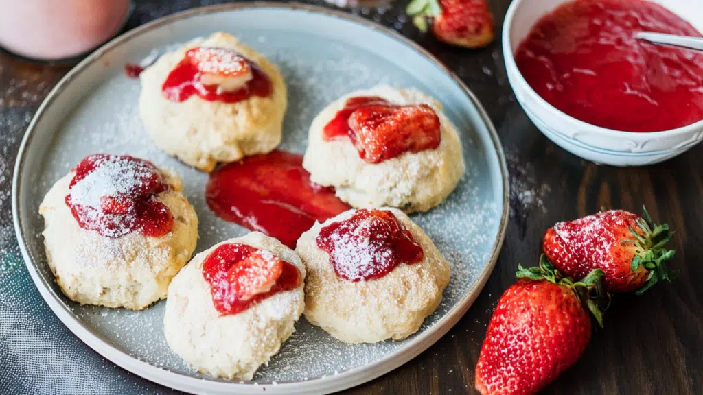 🎤 4 Irresistible Taylor Swift-Inspired Recipes Swifties Will Love 3 a plate of food with strawberry jam on it