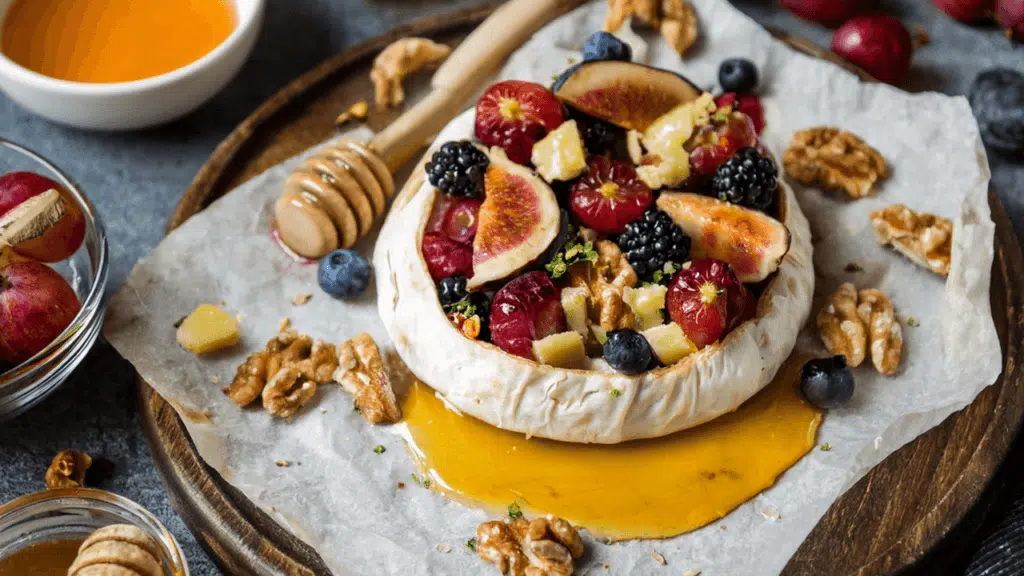 🎤 4 Irresistible Taylor Swift-Inspired Recipes Swifties Will Love 4 a fruit salad with honey on a plate