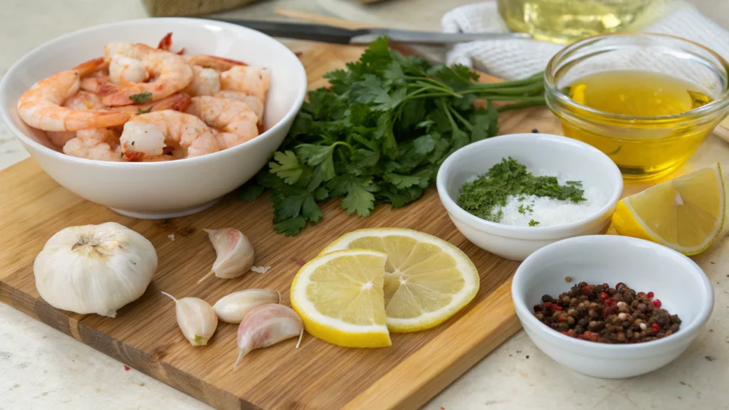 Camarones al Mojo de Ajo ingredients