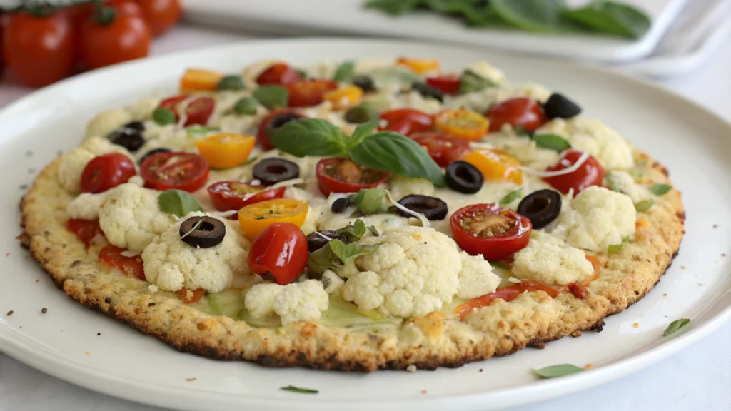 Healthy Twist: Making Cauliflower-Crusted Pizza 1 Cauliflower-Crusted Pizza