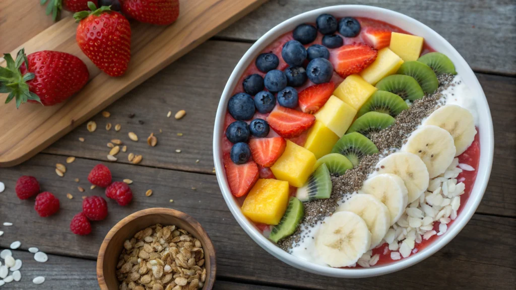 Colorful and Nutritious: Crafting Rainbow Smoothie Bowls 2 Rainbow Smoothie Bowls ingredients