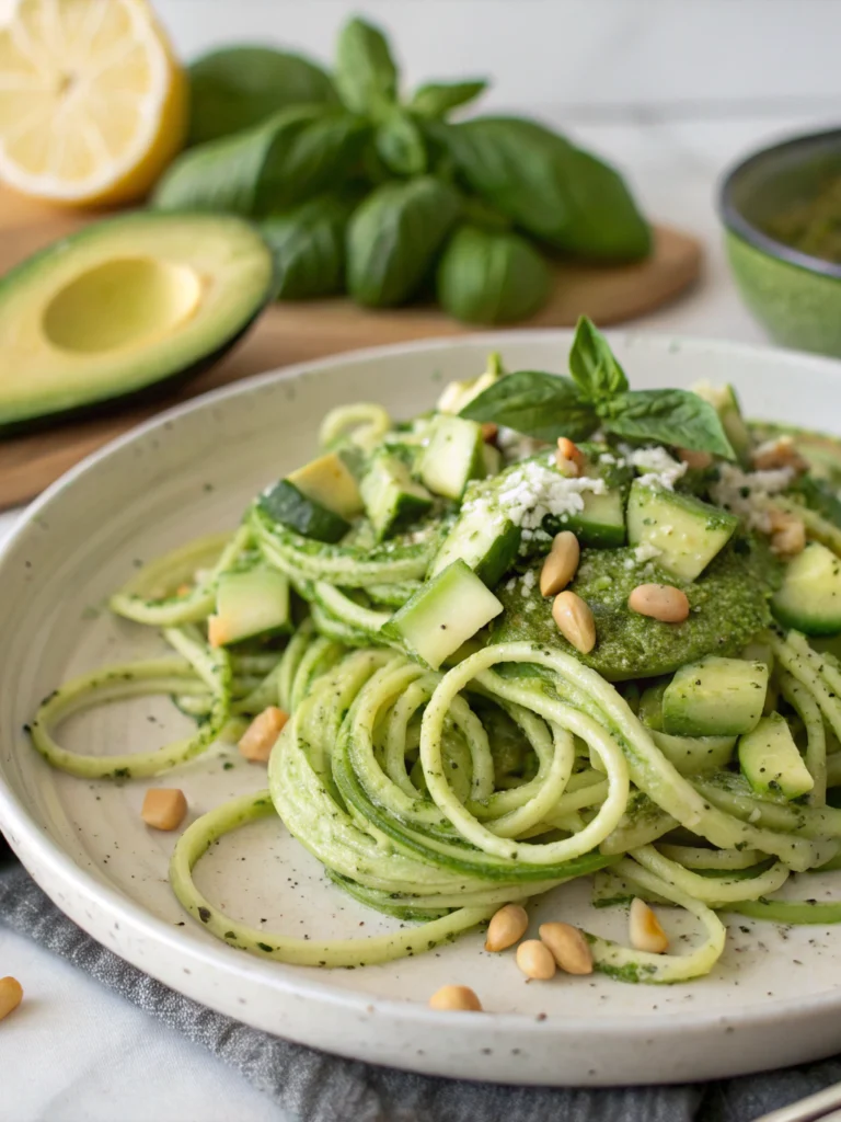 Zucchini Noodles with Avocado Pesto 2 Zucchini Noodles with Avocado Pesto ingredients