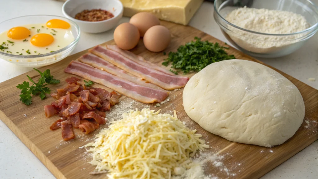an image ofPizza Carbonara ingredients